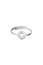 Silver / Stainless steel ring initial O Silver Picture15
