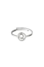 Silver / Stainless steel ring initial Q Silver Picture17