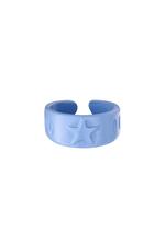 Blauw / One size / Candy ring sterren Blauw Metaal One size Afbeelding6