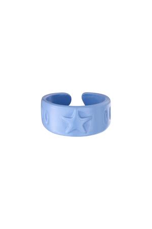 Candy ring stars Blue Metal One size h5 