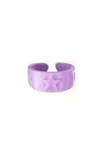 Lila / One size / Candy Ring Sterne Lila Metall One size Bild2