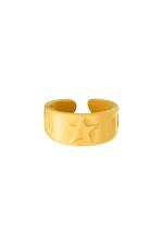 Gelb / One size / Candy Ring Sterne Gelb Metall One size Bild3