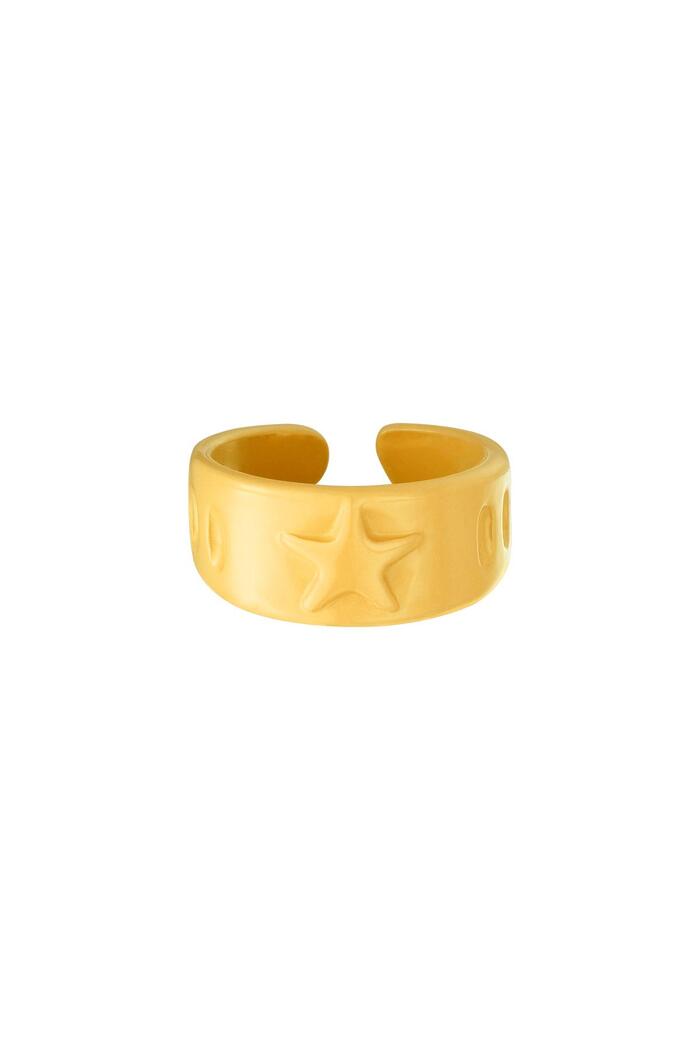 Candy ring stars Yellow Metal One size 