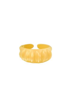Candy ring large Yellow Metal One size h5 