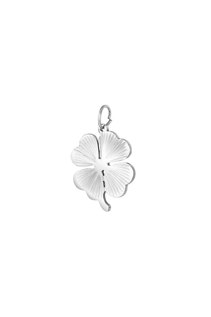 Stainless steel DIY charm clover Silver 