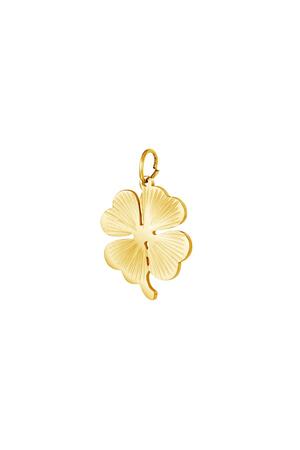 Stainless steel DIY charm clover Gold h5 