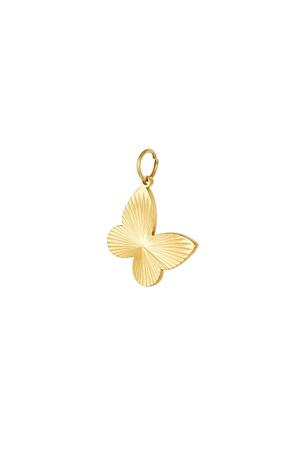 Edelstahl DIY Charm Schmetterling Gold h5 