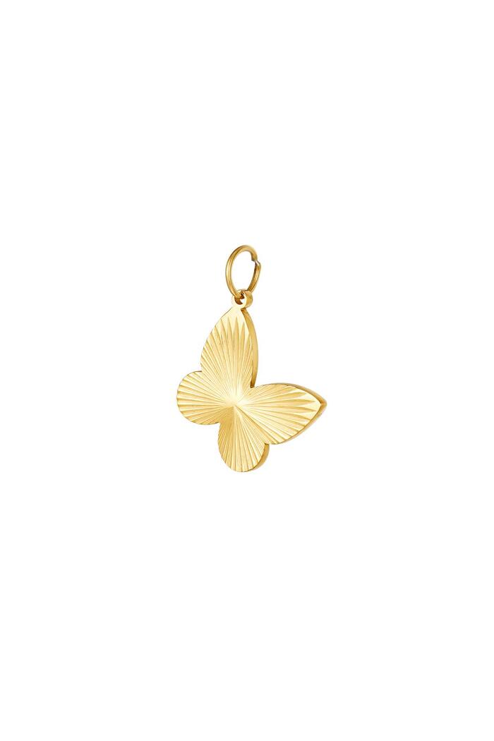 Edelstahl DIY Charm Schmetterling Gold 