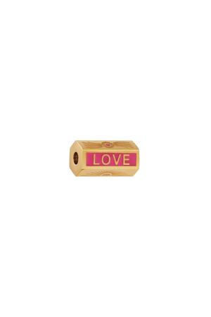 Stainless steel bead Love Gold h5 