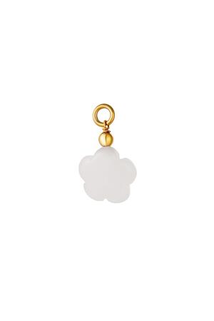 Stainless steel DIY charm Pale Pink Stone h5 
