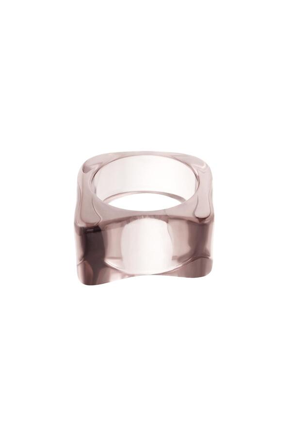 Cuadrado de anillo de resina polivinílica Gris 17