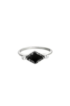 Stainless steel ring Silver 17 h5 