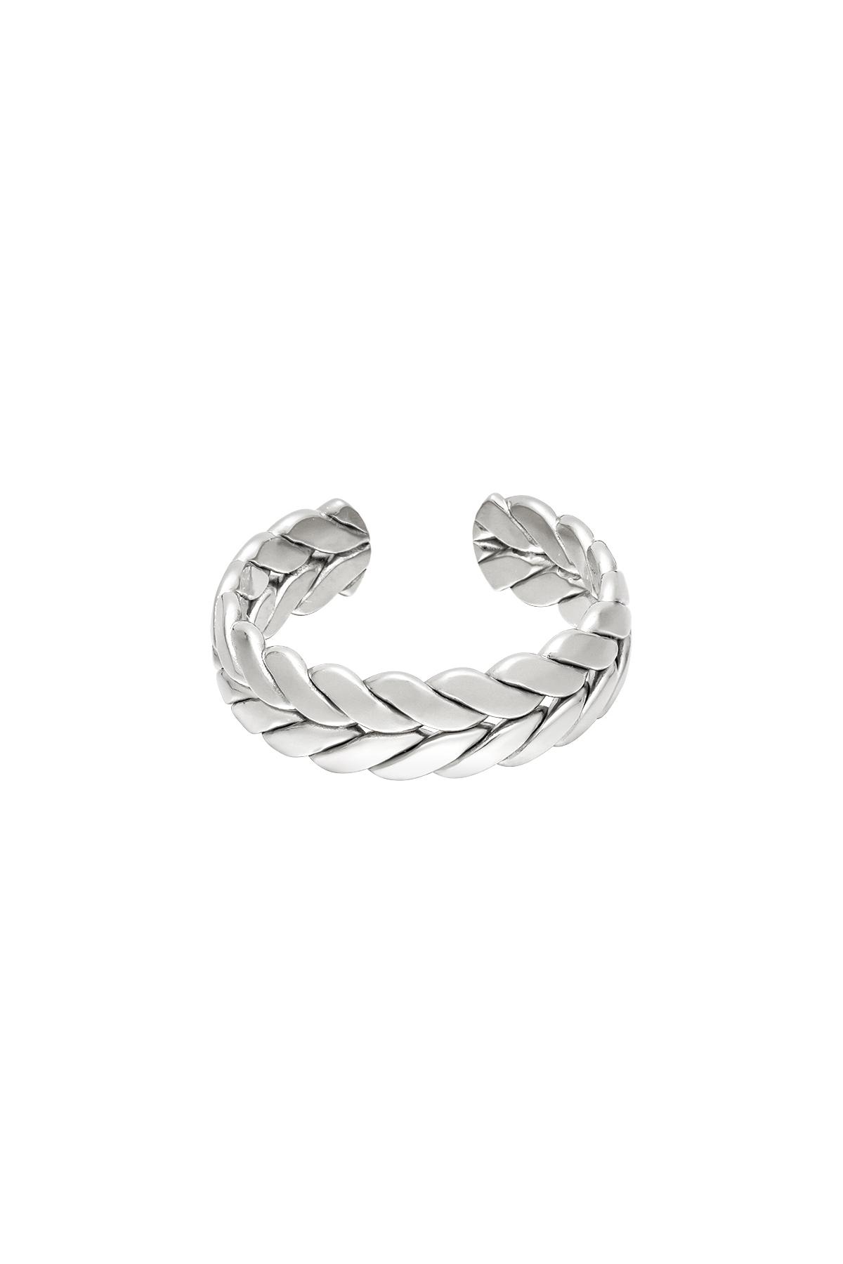 Stainless steel ring Silver One size