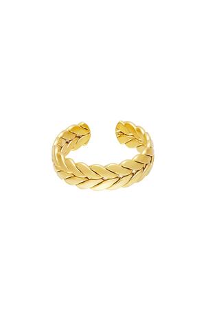 Stainless steel ring Gold One size h5 