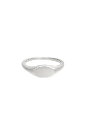 Stainless steel signet ring Silver 15 h5 