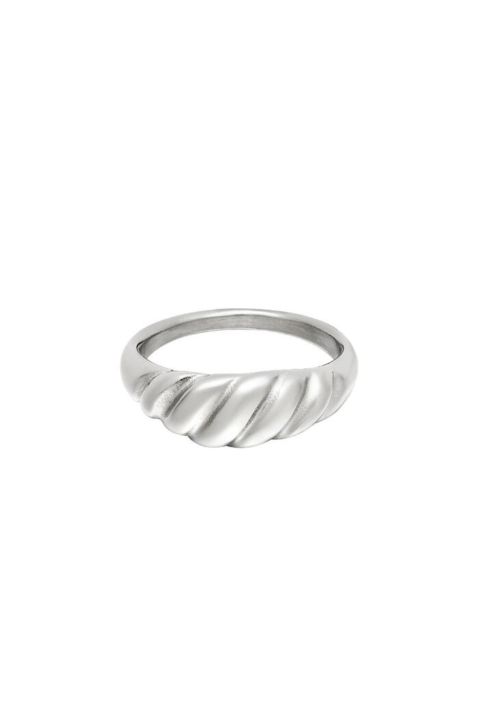 Stainless steel ring Silver 18 