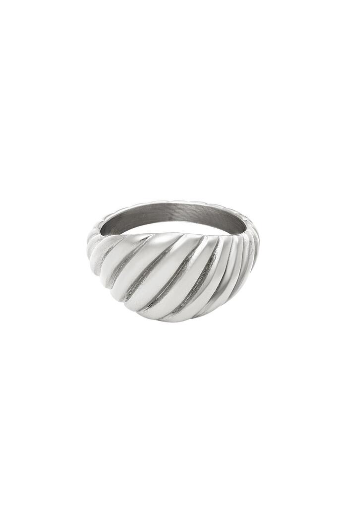 Ring baquette Silver Stainless Steel 17 