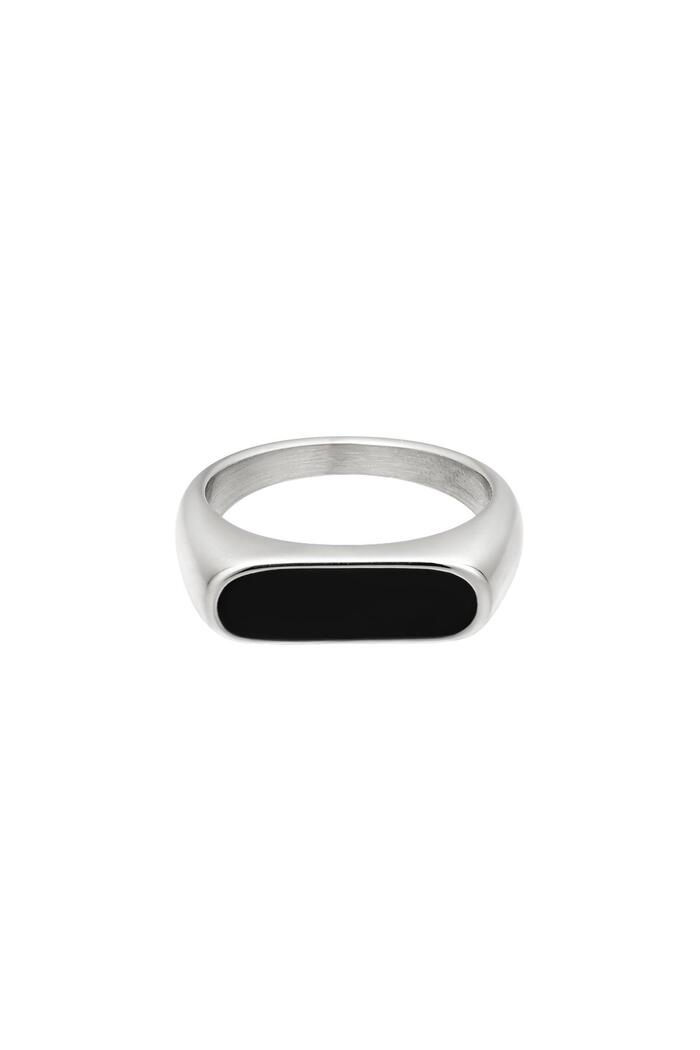 Forma de barra de anillo Plata Acero inoxidable 16 