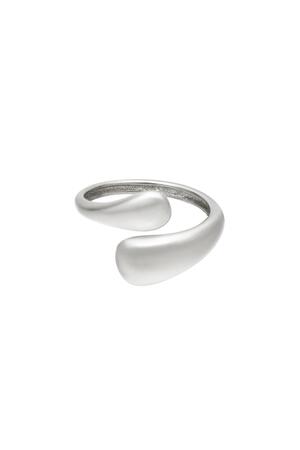 Bicolored stainless steel ring Silver One size h5 