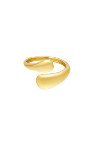 Bicolored stainless steel ring Ring Ring Gold One size h5 