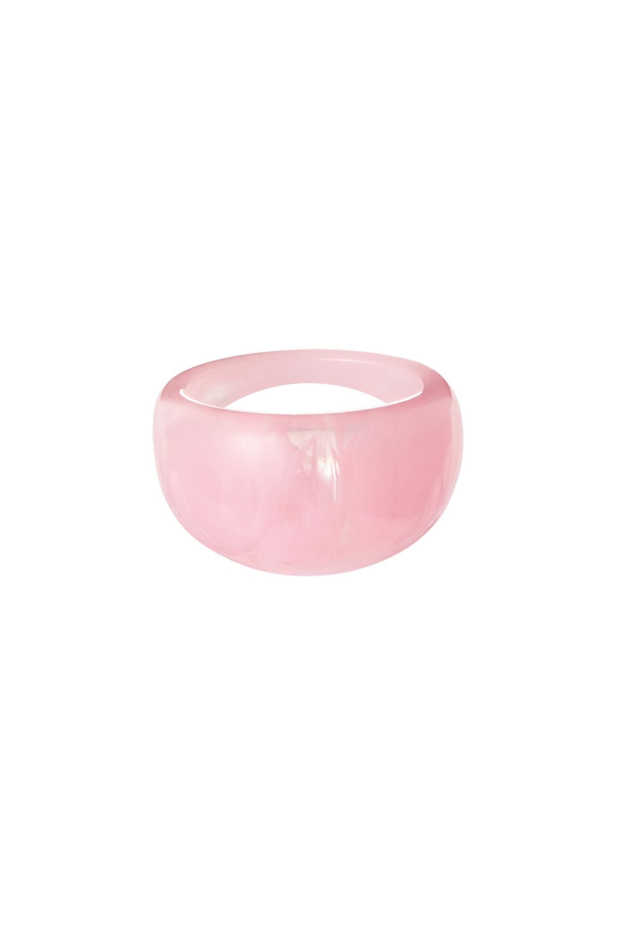 Ring van polyhars Roze Resin 18