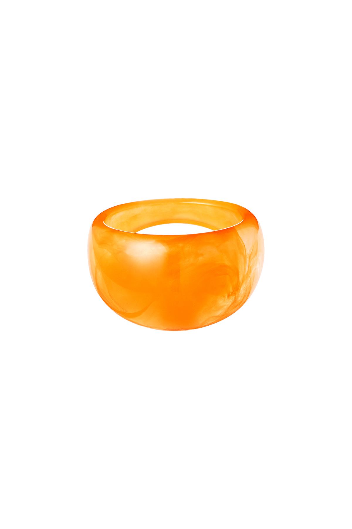 Poly resin ring Orange 18 h5 