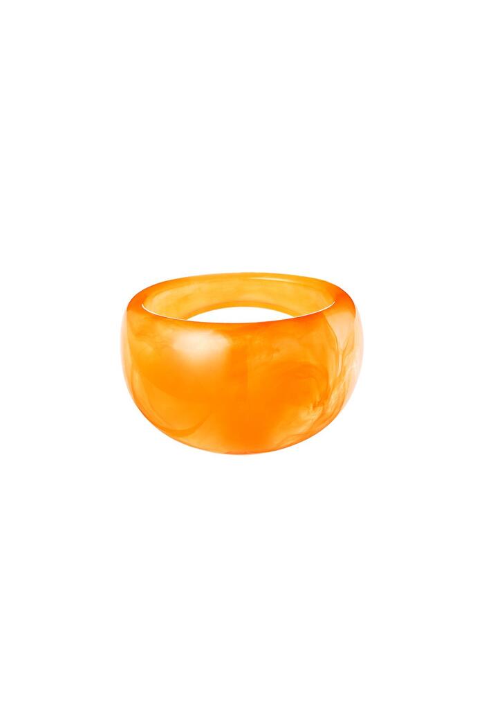 Poly resin ring Orange 18 