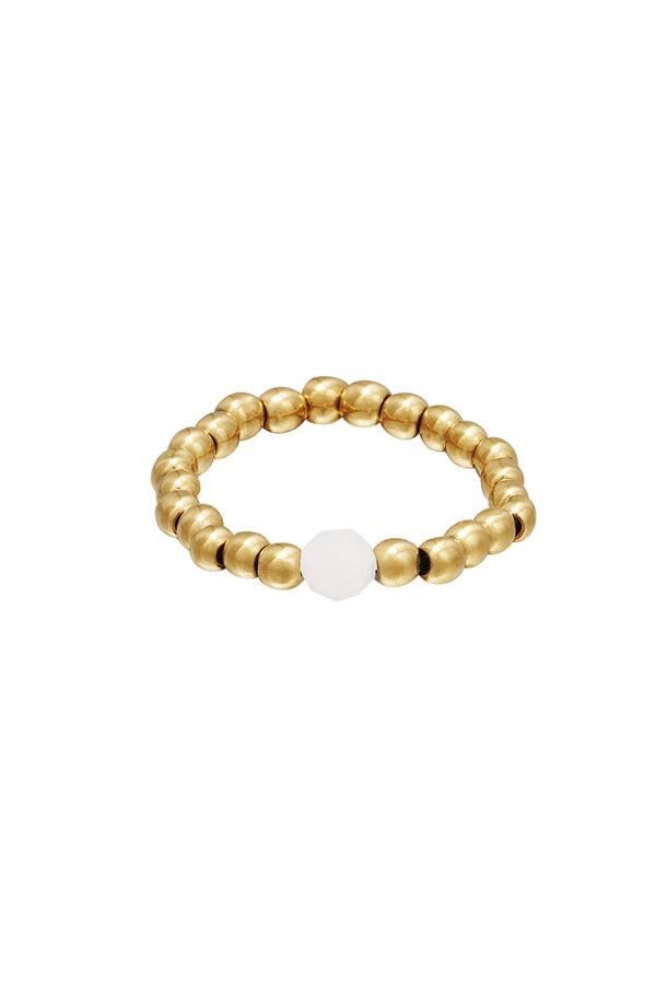 Toe ring beads White gold Hematite 14