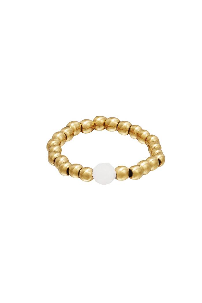 Perles d'anneau d'orteil Or blanc Hématite 14 