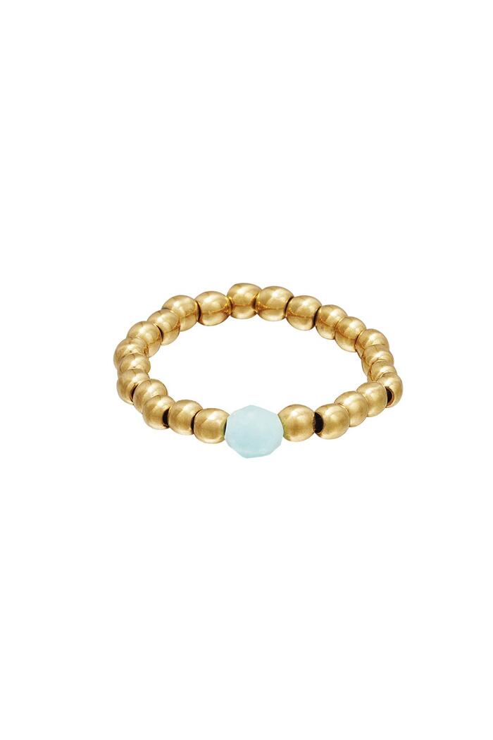 Toe ring beads Blue & Gold Hematite 14 
