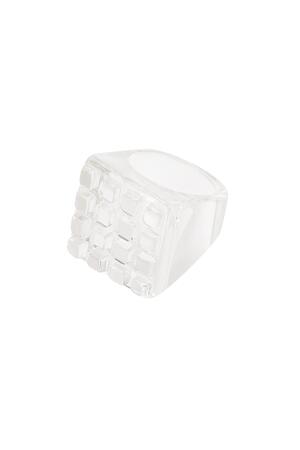 Candy ring cube Transparent Resin 18 h5 