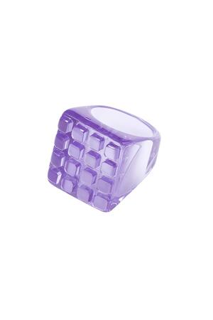 Cubo ad anello di caramelle Lilac Resin 18 h5 