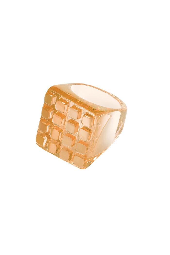 Candy ring cube Orange Resin 18 