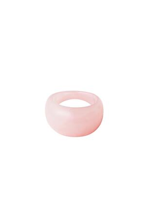 Poly resin ring Pink 18 h5 