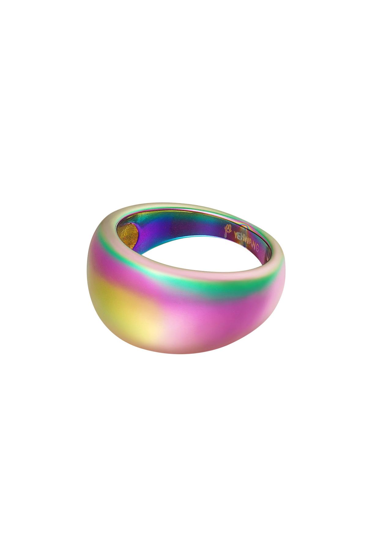 Statement ring holografisch Multi Stainless Steel 17 h5 