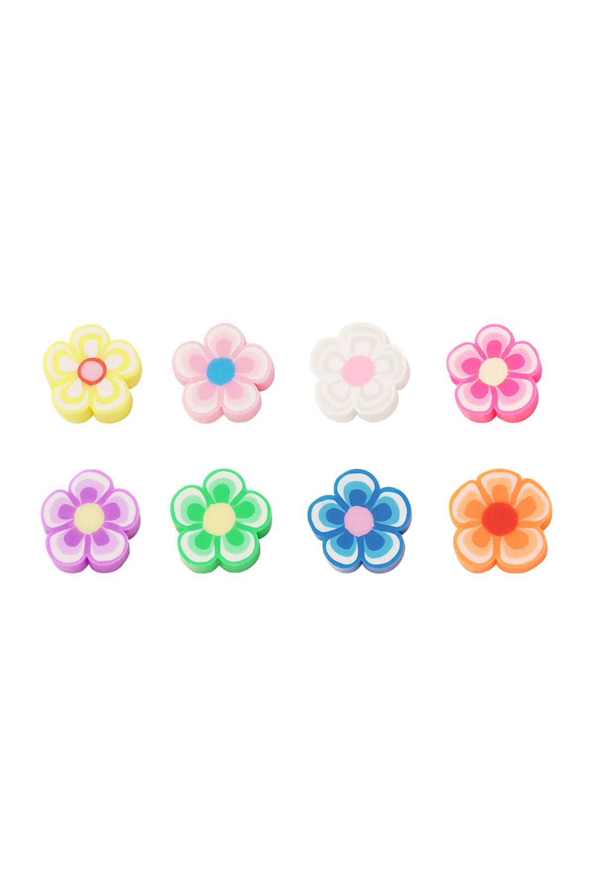 Polymer beads flowers Multi polymer clay h5 