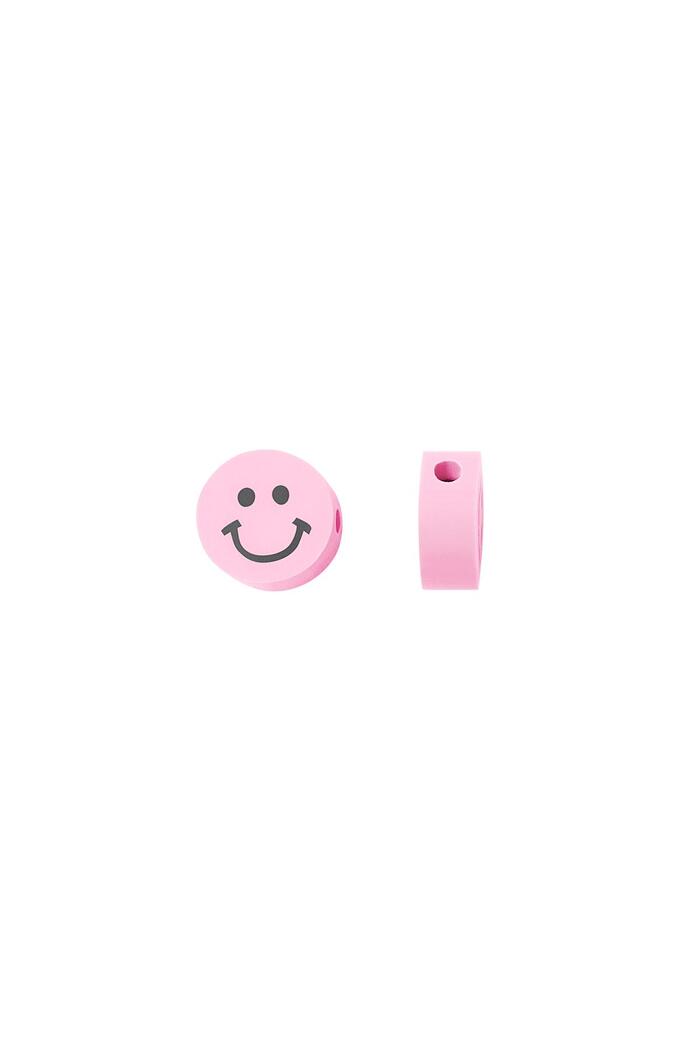 Polymer beads smiley light pink Pale Pink polymer clay 