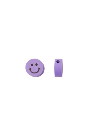 Polymer beads smiley purple polymer clay h5 