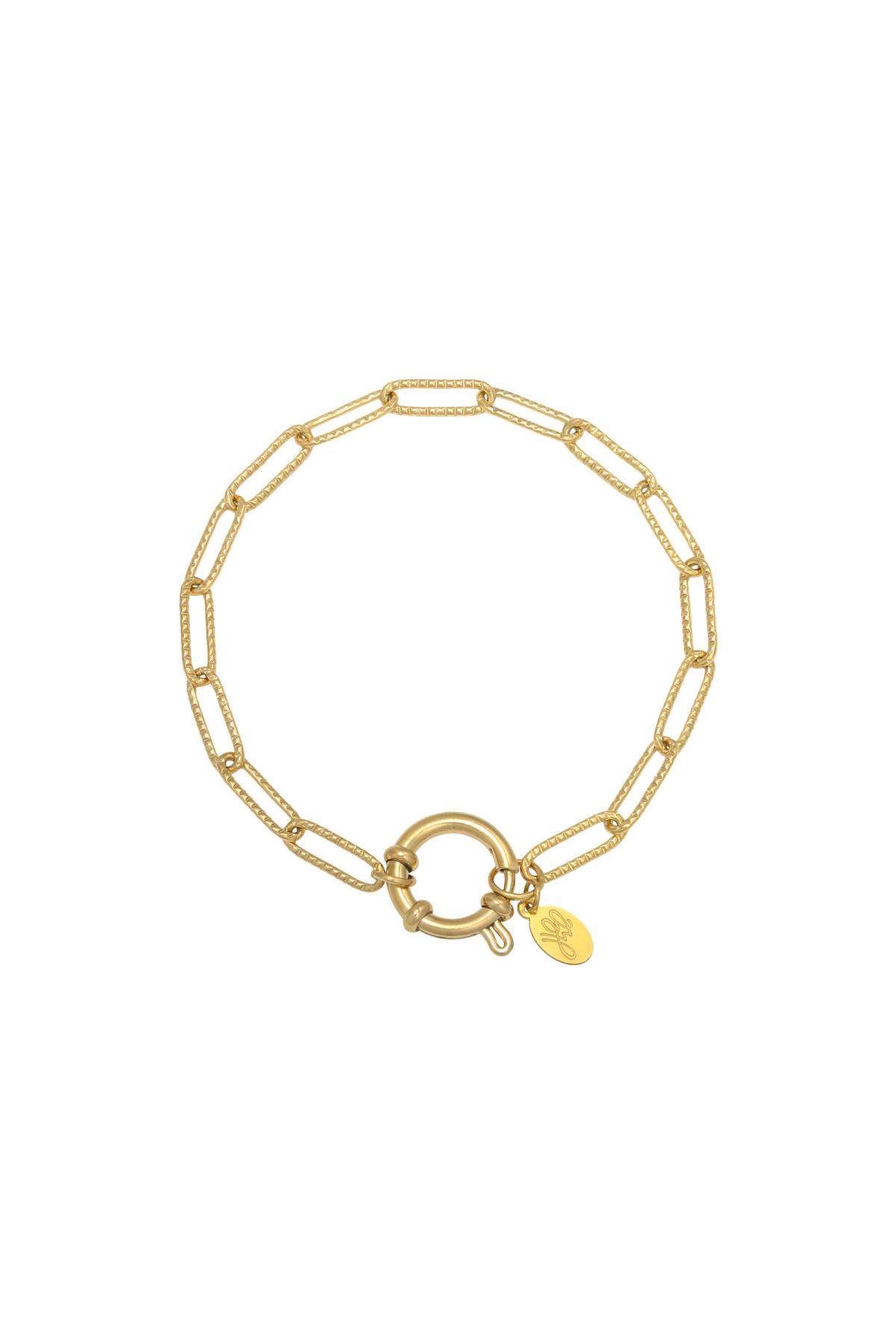 Bracelet Chain Beau Gold Color Stainless Steel 2