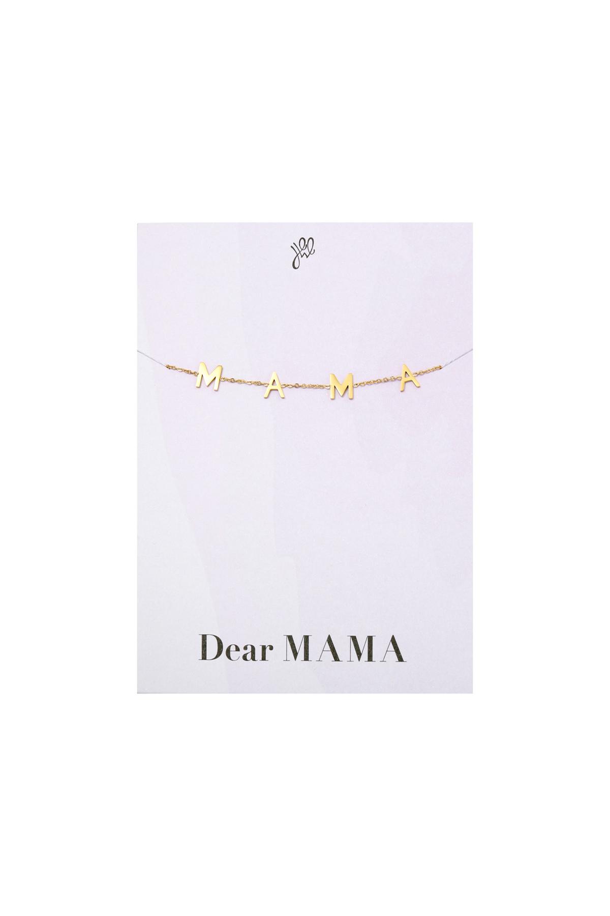 Bracelet Dear Mama Gold Color Stainless Steel