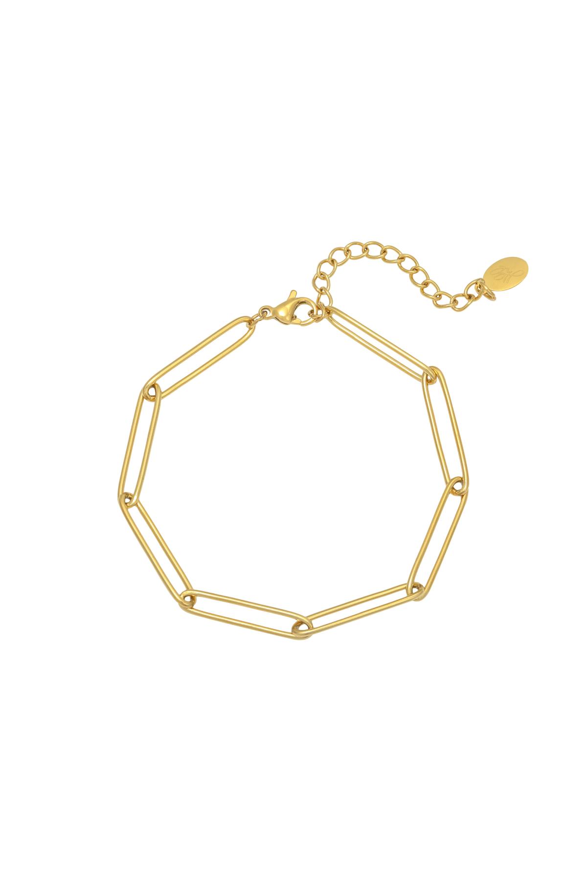 Armband Plain Chain Goud Stainless Steel