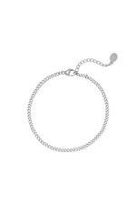 Silver / Bracelet Tiny Plain Chains Silver Stainless Steel Immagine2