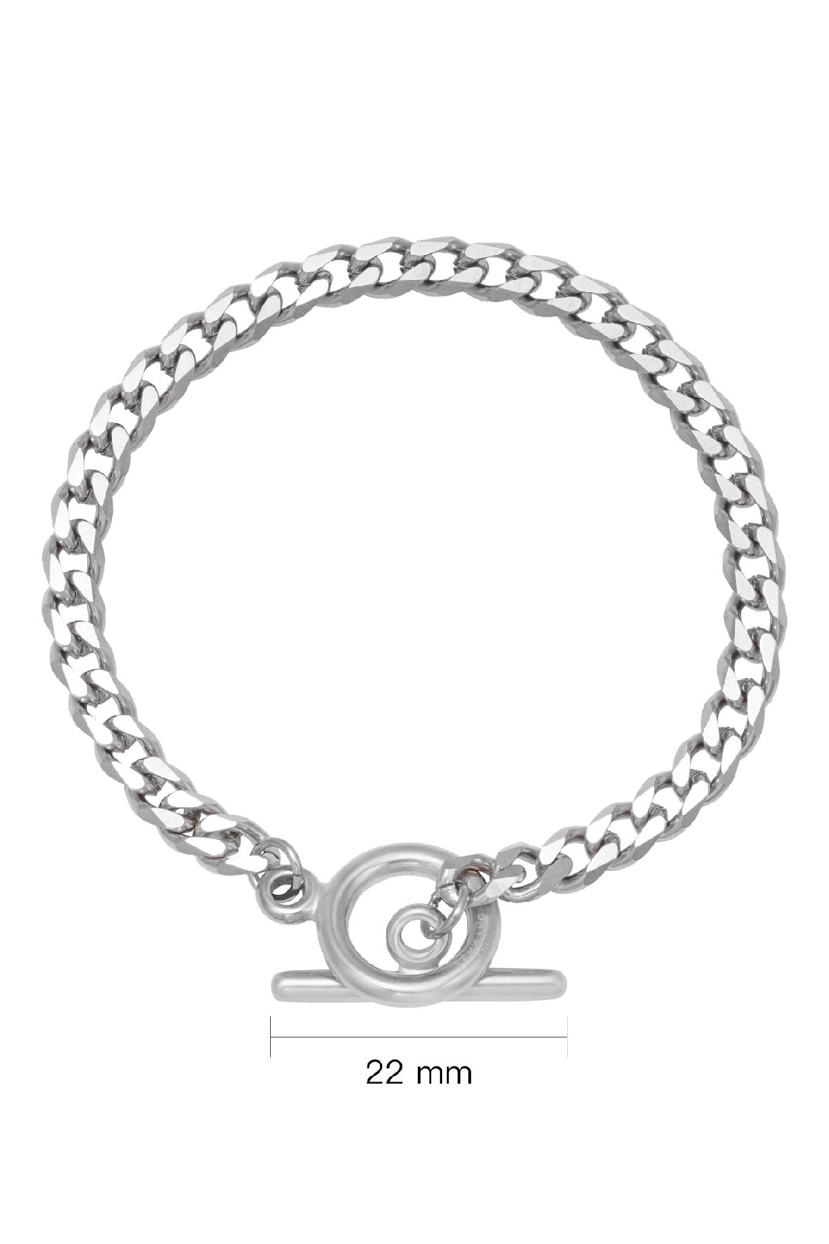 Bracelet Chaîne Sanya Argenté Acier inoxydable h5 Image3