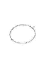 Silver / Bracelet Small Beads Silver Stainless Steel-2.5MM 