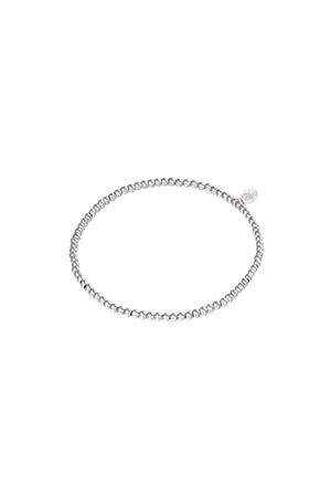 Bracelet Small Beads Silver Stainless Steel-2.5MM h5 