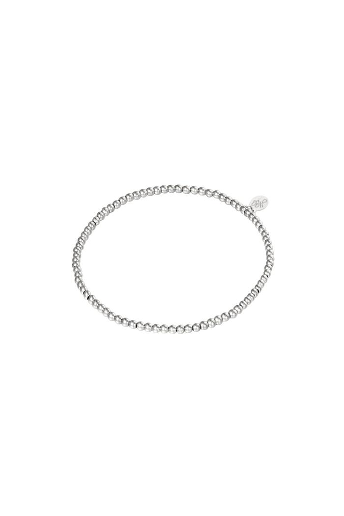 Bracelet Petites Perles Argent Acier Inoxydable-2.5MM 