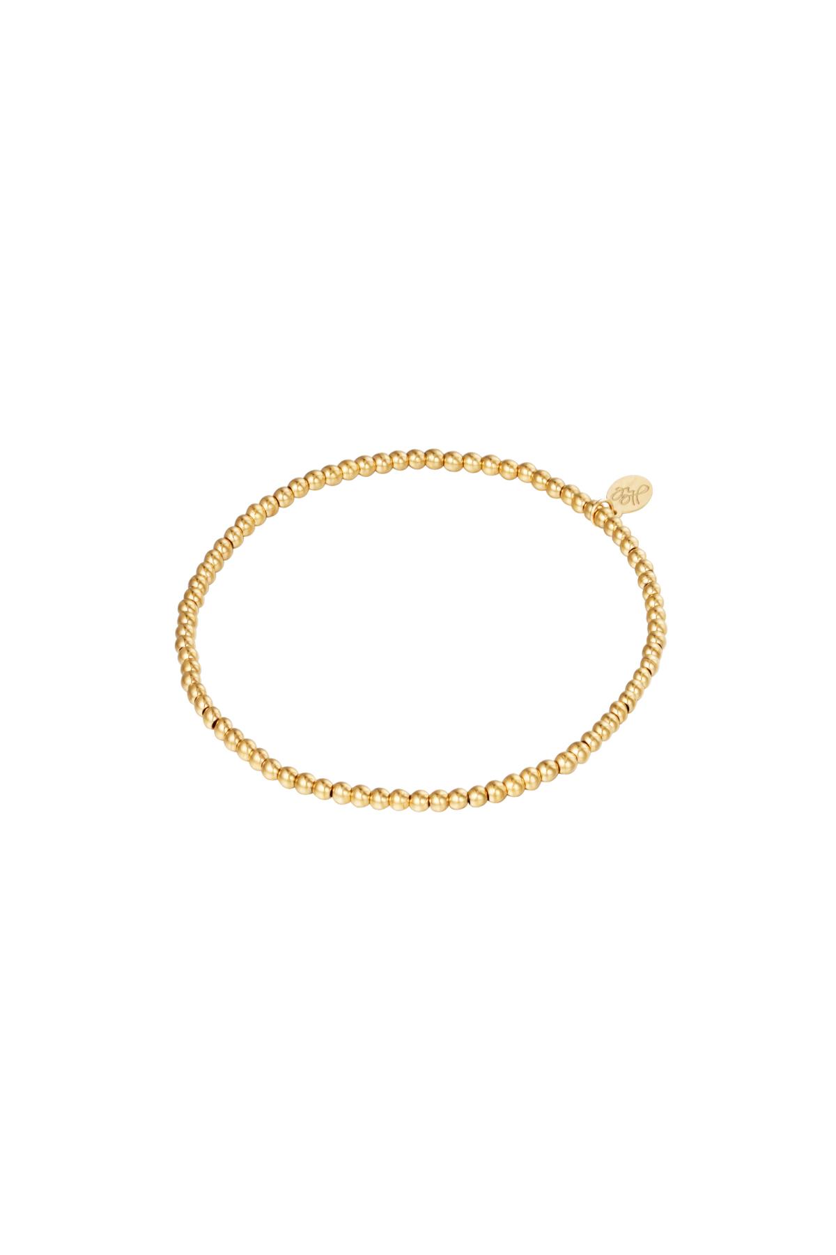 Gold / Bracelet Small Beads Gold Stainless Steel-2.5MM Picture2