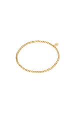 Gold / Bracciale Piccole Perle In Acciaio Inossidabile Oro-2.5MM Immagine2