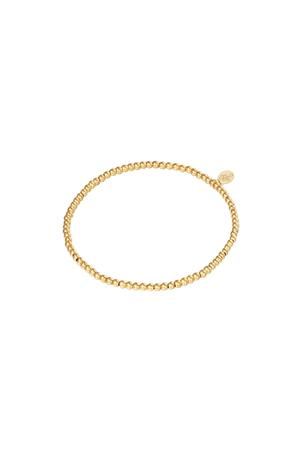 Armband kleine Perlen Gold Edelstahl-2,5MM h5 