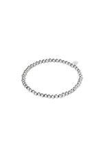 Zilver / Armband Midi Beads Zilver Stainless Steel-4MM Afbeelding2